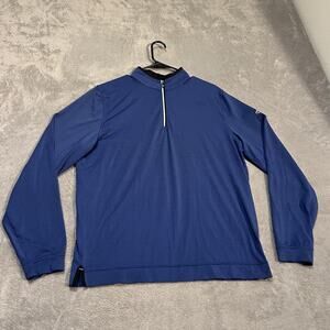 FootJoy Pullover Mens Medium Blue Quarter Zip Golf Long Sleeve Palencia Stretch